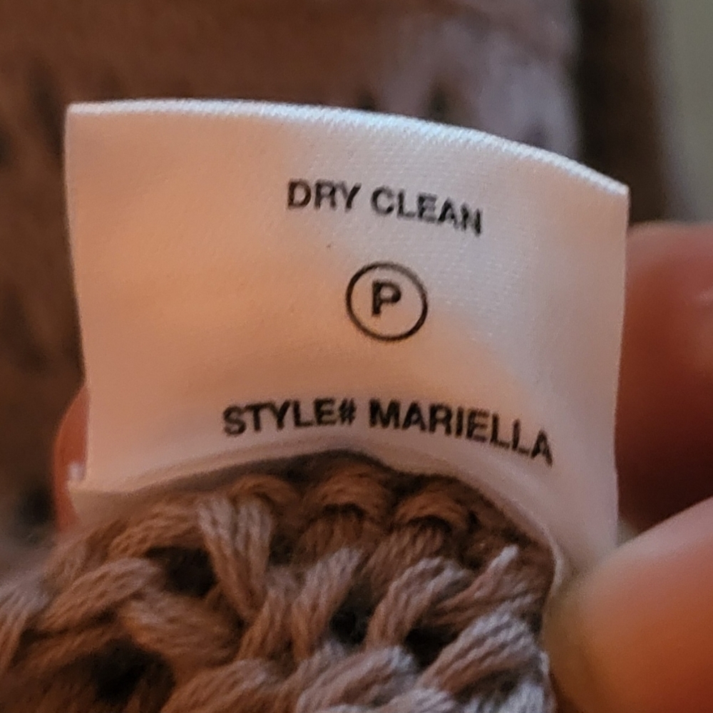 Sablyn Mariella Open Knit Cotton/Silk/Cashmere Blend Sweater Camel Sand Size XS - Picture 8 of 8